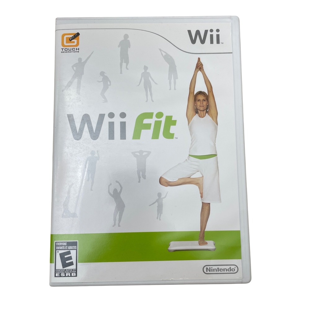 Nintendo Wii Fit Game with Manual RVL P RFNE USZ Touch Generations White‎ Case